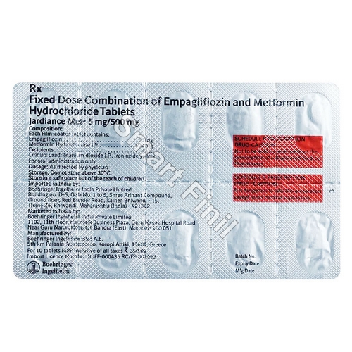 Jardiance Met 5mg/500mg (Empagliflozin/Metformin) 1 Jardiance Met 5mg/500mg